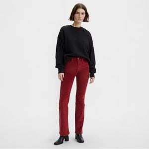 NWT Levi’s 725 High Rise Bootcut Corduroy pants Syrah Red